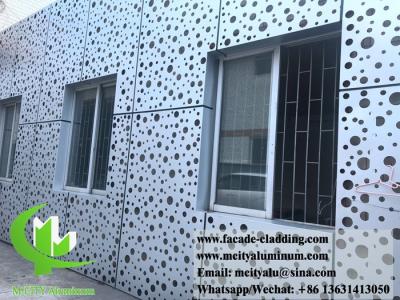 China Metal facades peforated round holes metal wall cladding design for sale