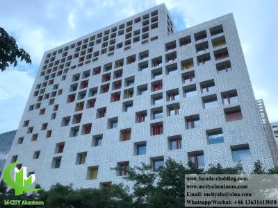 China Perforated metal facades aluminium wall cladding PVDF nature color anit rust for sale