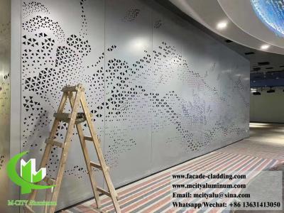 China Interior metal screen perforation aluminium panels for wall cladding for sale