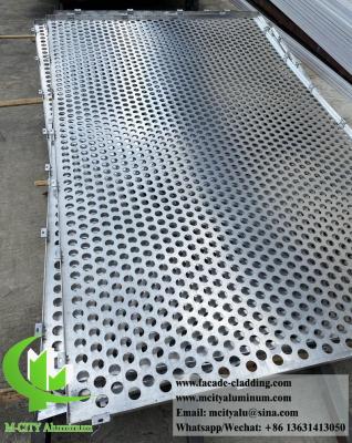 China China Perforated metal facade aluminium sheet PVDF paiting 2mm thickness champagne color for sale