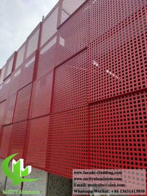 China Decorative perforated metal screen aluminium panels for wall cladding for sale