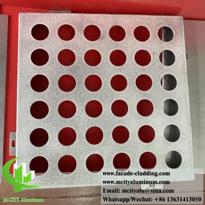 China Round holes perforation design aluminium facade metal wall cladding system for sale