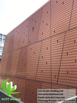 China Solid Aluminum Cladding Metal Screen PVDF Coating PPG Durable Color 3mm Thickness Outdoor Decoration for sale