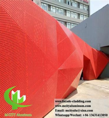 China Perforated Metal Sheet 3D Design Aluminum Panels Facade Cladding Screen for sale