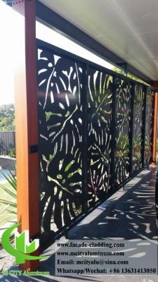 China Decorative Outdoor Privacy Panels Metal Fence Aluminum screen With Laser Cut Design for sale