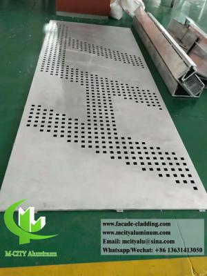 China Perforated Metal Wall Panels For Ceiling Or Facades Cladding Decoration sliver color for sale