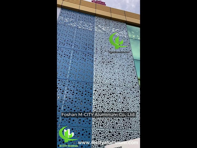 perforated aluminum cover for ac screen heat pump cover metal sheet with perforation pattern