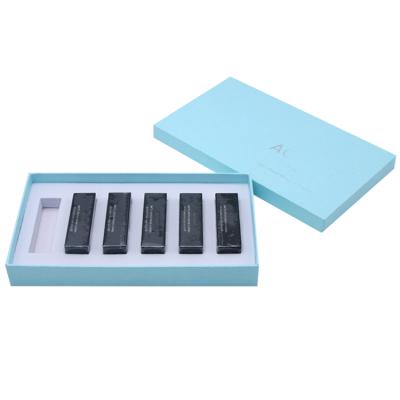 China Custom Logo Printed Empty Paper Cardboard Eco-Friendly Luxury Cosmetic Eyelash Round Tube Lip Gloss Recyclable Set Packaging Boxes for sale