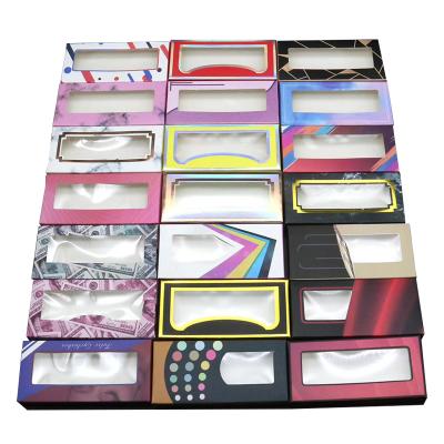 China 2020 Silver Handmade Bulk Holographic White Marble Square Pink Fake Eyelash Empty Cheap Seller Folding Customized Packaging Boxes for sale