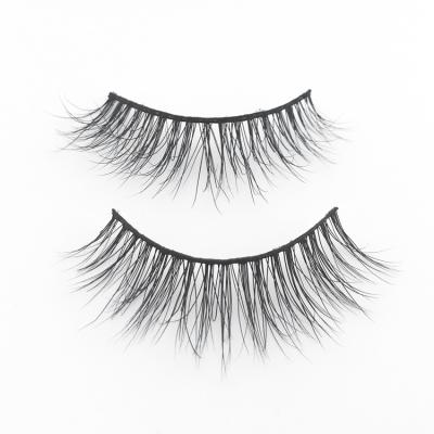 China Bestselling Natural Long Custom Your Own Luxury Thin Strip Mink Hair Eyelashes 3d Packing False Eye Lashes For Wholesale for sale