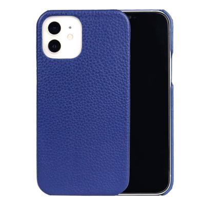 China Anti-drop for iphone 11 12 pro blue genuine pebble leather luxury phone cases customized back cover phone cases by xs max for sale