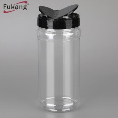 China F-450L Plastic Spice Jar Bottle With Flip Top Cap Round Dia68*H144mm 36g for sale