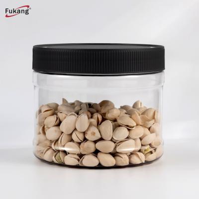 China BPA Plastic Food Storage Jar Clear Packing For Peanut Cookie Candy Customized Color for sale