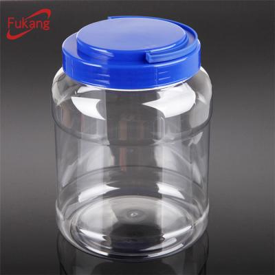 China 2800ml Empty Clear Food Grade Packaging Cookies Candy Plastic Bottle with Screw Cap for sale