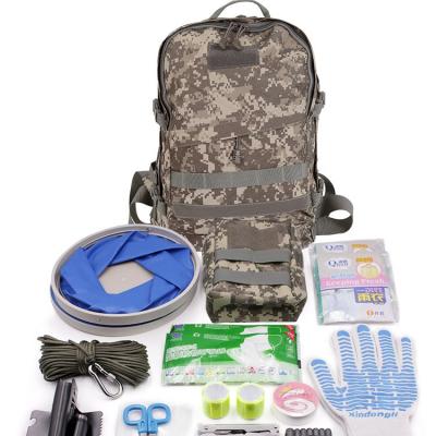 China Outdoor First Aid Kit Backpack Rescue Kit Disinfection and Debridement Travel Camping Mountaineering Rescue Camo Kit for sale