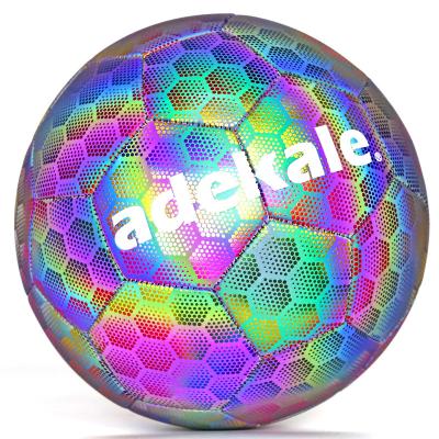 China Foot Sports Customized Fashion Night Training Sports Ball Reflective Luminous Football for sale