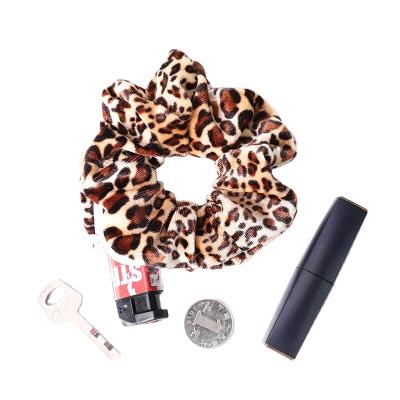 China Popular Cotton Soft Hair Bands Elastic Hair Scrunchies Zipper Scrunchies Velvet Hair Scrunchies for sale