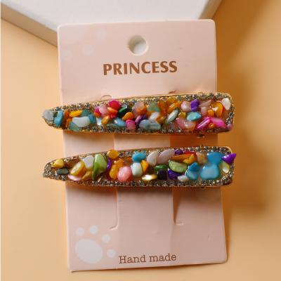 China Fashion New Arrival Korean Hair Clip Metal Claw Hair Clips Stone Hair Clips for sale