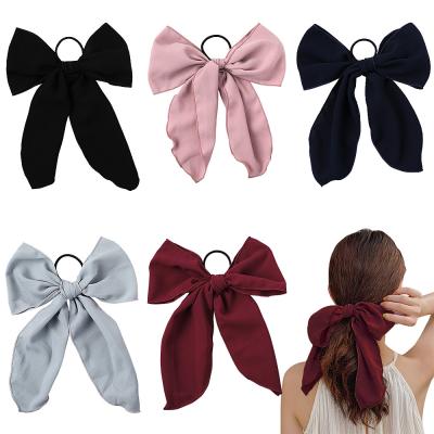 China White hair scrunchies women hair cut hair floral bow hair accessories korean women for sale