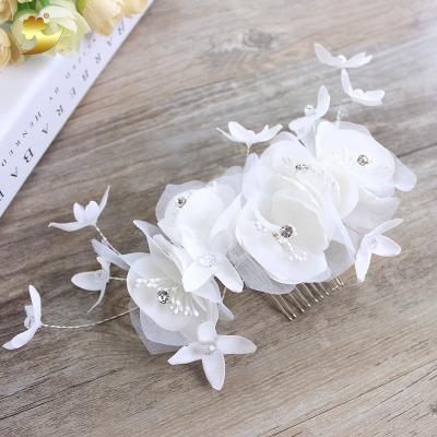 China Fashion New Products Bridal Hair Accessories Wedding Hair Clip Flower Hair Band For Bride for sale