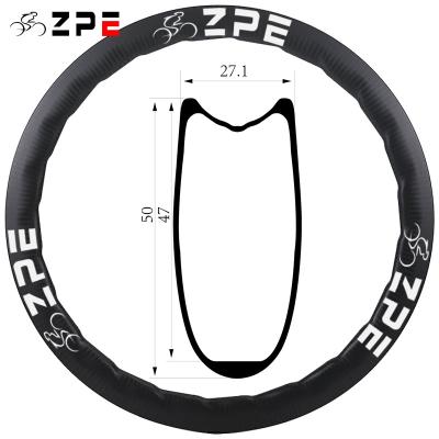 China Road Bikes OEM Logo 700c carbon road bike rims disc brake high quality stystem carbon tubular rim BLRT5027 for sale