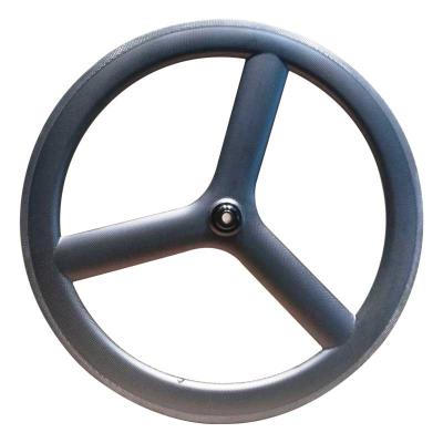 China Road or Fixed Speed ​​2020 Carbon 3 Spokes Wheel Tri Spoke Wheels Carbon Track Wheelset for sale