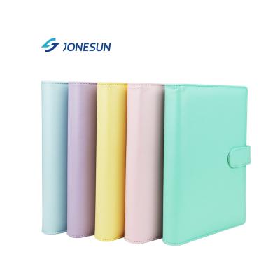 China Wholesale Candy Spiral Color Spiral Notebook 6Rings Business PU Notebook 6Rings PU Cover A5 A6 Leather Binder for sale