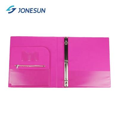 China Custom Eco-friendly / Durable 3 Inch Size A4 A5 PVC 1 4 Ring Zipper Binder File Folder Organizer With Pocket Inside for sale