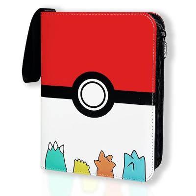 China Wholesale pokemon trading card album card holder folder 4 9 pockets pu toploader shield sword charizard pikachu plush tcg sleeves for sale