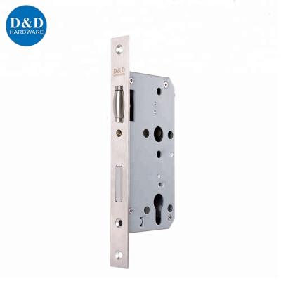 China Metal Steel Wooden Door Belt Mortise Passage Latch Roller Euro 5572 Good Quality 304 Stainless Steel Wooden Door Or Dead Door Lock for sale