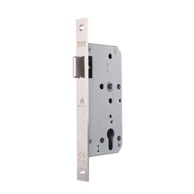 China Wooden door or door EN 12209 stainless steel passage door hardware latch steel mortise lock for sale