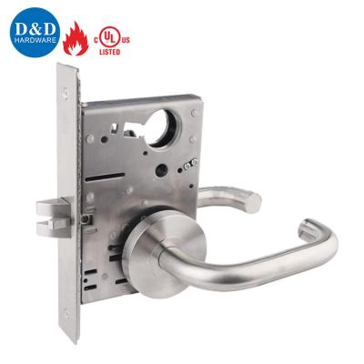 China Wood Door and American Standard Grade 1 Fire Metal Door UL ANSI Mortise Building Metal Passage Door Lock Body Set for sale