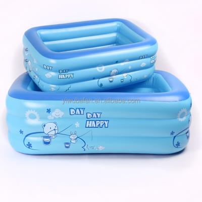 China Outdoor Portable Baby Pool Bafan Brand Retangular Thickened Inflatable Kids Play Center Swimming Pool Lounge For Kids for sale