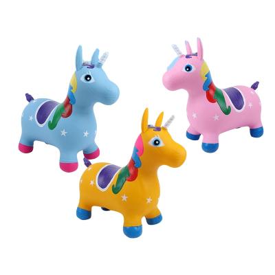 China Toy Bafan Brand Thickened PVC Inflatable Jumping Hopper Unicorn Toys Inflatable Jumping Hopper Bouncy Horse for sale