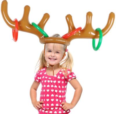 China Inflatable Horn Ring Toss Hat Game Set Bafan Brand PVC Buckhorn Toss Game Deer Inflatable Kids Toys for sale