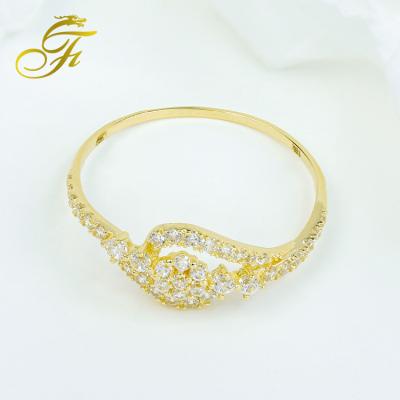 China Best Romantic Selling European 18 Carat Gold Jewelry Online Diamond Ring Fashion Jewelry Shopping Engagement Rings For Women for sale