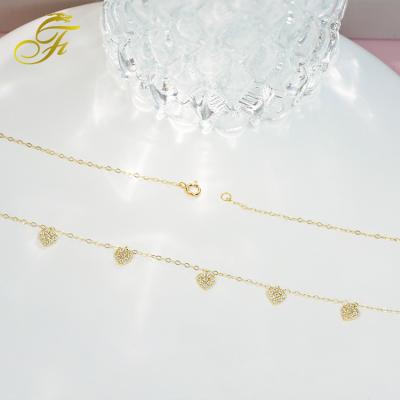 China Fashion Style Romantic Love Pendant Necklace Ladies Gift Featured Fashion Jewelry Chokers 14K/18K/21K Gold Necklaces for sale