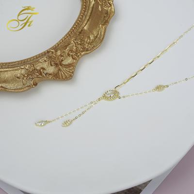 China Fashion sell Fulong design the pendant necklace 18K gold accessories ladies necklace high fashion jewelry jewelry for sale