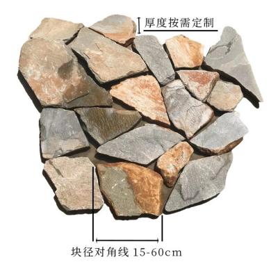 China Traditional slate slab, random slabs, wall cladding slate for sale