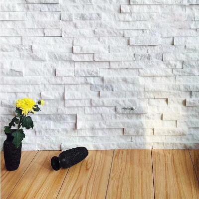 China Modern White Natural Slate Quartz Ledge Stone For Wall Panels for sale