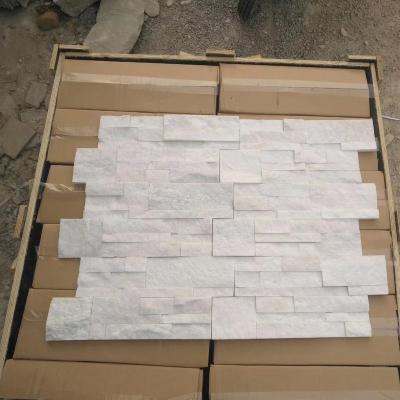 China Modern White Quartzite Stone Veneer Slate Exterior Wall Tiles Factory Supplier for sale