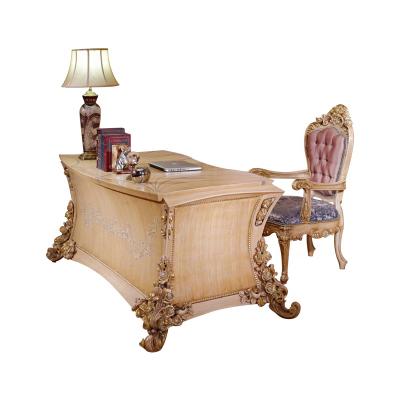 China Adjustable Elegant Italian Home Office Furniture Wood Carved Executive Desk (Other) with Fancy Wood Veneer Chair and Desk for sale