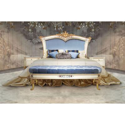 China French Style Adjustable Classic Wood Furniture Luxury Hotel Double (Size) Bed Designs Furniture Bedroom Furniture for sale