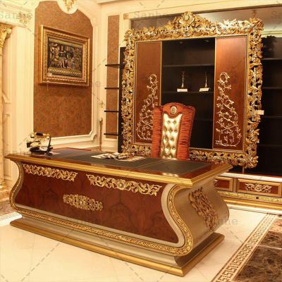 China European Style Royal Antique European Classic Antique Cabinet Storage Table Chair Home Office Furniture Sets for sale