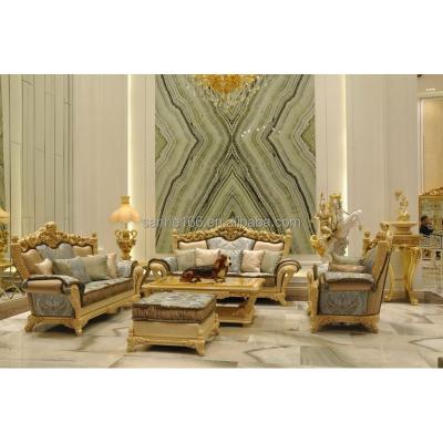 China Adjustable Egypt Turkey Royal Wood Furniture Classic (Other) Solid Wood Living Room Sets Tall Carved Sofas for sale