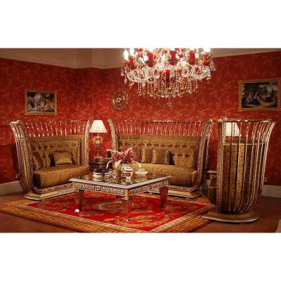 China Luxury classic European solid wood sofa set (size) solid wood living room adjustable high quality antique wooden sofas furniture for sale