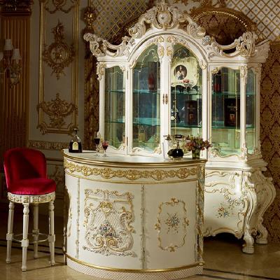 China French Popularity Furniture Luxury Villa Type French Bar Furniture Small Counter Bar Counter With Chair for sale