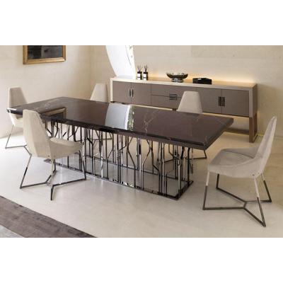 China Modern Dining Set (Other Classic) 2021 Adjustable European Royal Stainless Steel Furniture for sale