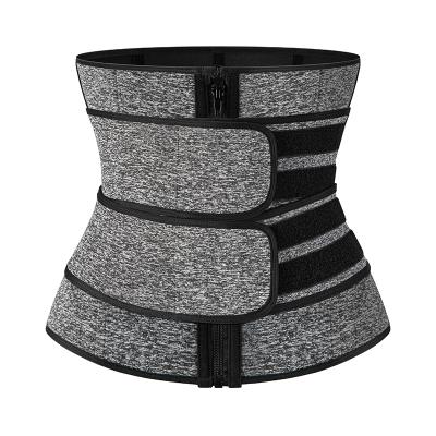 China Antibacterial Black Neoprene Trimmer Sweat Sauna Waist Trainer With Zipper Phone Pouch for sale