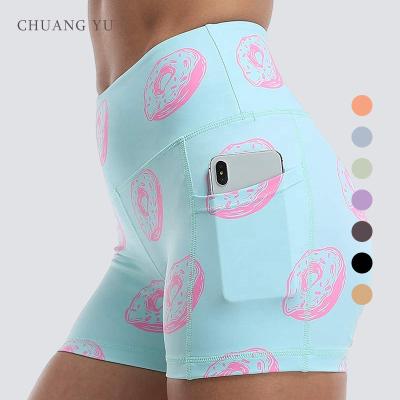 China 2022 Wholesales Recycled Sportswear Breathable High Waist Butt Lifting Slim Fit Seamless Gym Logo Printed Yoga Pants For Women for sale